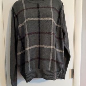Men's Dockers Gray Plaid Sweater L